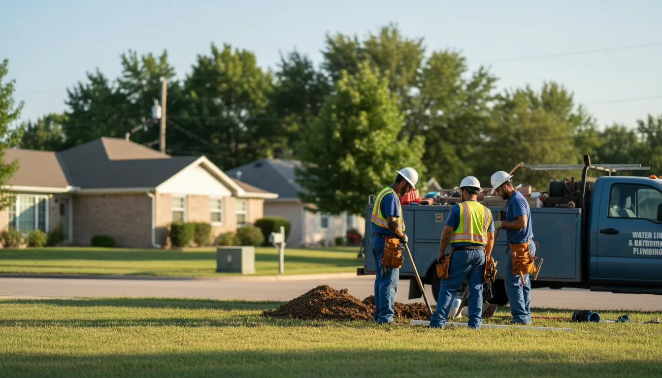 Residential water line and bathroom plumbing service in Dunlap, CA